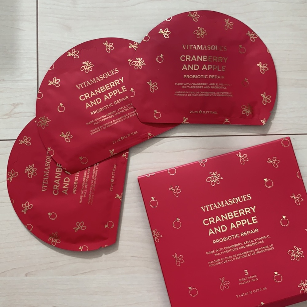 🆕Vitamasques Cranberry & Apple Sheet Mask Set